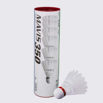 Badminton žogice MAVIS 350 1/6, bela, hitra Badminton žogice MAVIS 350 1/6, bela, hitra