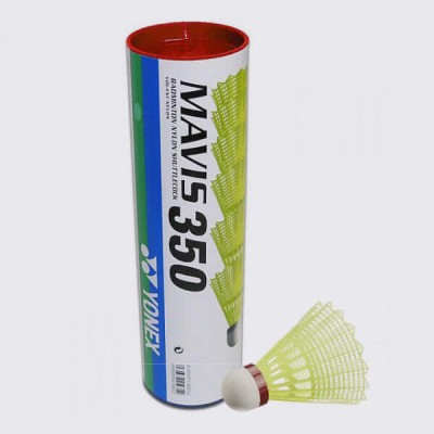 Badminton žogice MAVIS 350 1/6, rumena, hitra Badminton žogice MAVIS 350 1/6, rumena, hitra