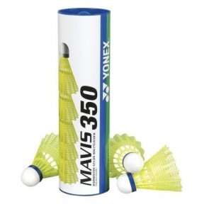 Badminton žogice MAVIS 350 1/6, rumena,srednja Badminton žogice MAVIS 350 1/6, rumena,srednja