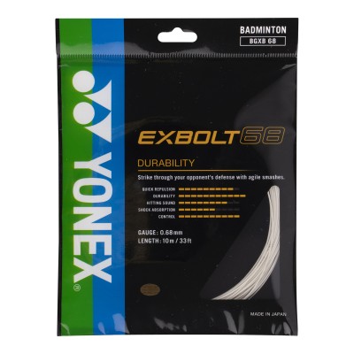 Badminton struna EXBOLT 68, bela, 10m Badminton struna EXBOLT 68, bela, 10m