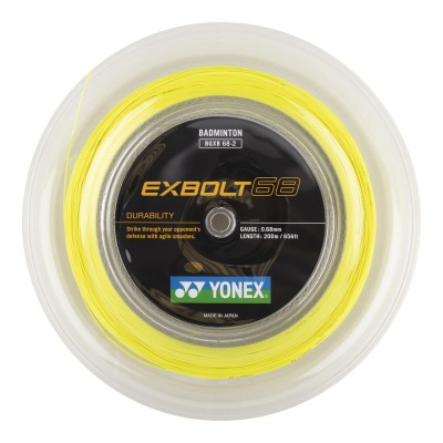Badminton struna EXBOLT 68, rumena, 200m Badminton struna EXBOLT 68, rumena, 200m