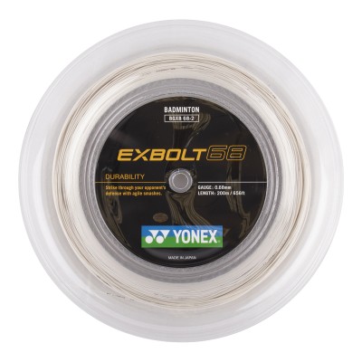Badminton struna EXBOLT 68, bela, 200m Badminton struna EXBOLT 68, bela, 200m
