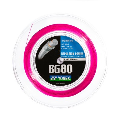 Badminton struna BG 80, neon roza, 200m Badminton struna BG 80, neon roza, 200m