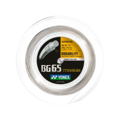 Badminton struna BG 65 TITANIUM, bela, 200m Badminton struna BG 65 TITANIUM, bela, 200m