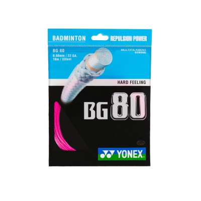 Badminton struna BG 80, neon roza, 10m Badminton struna BG 80, neon roza, 10m