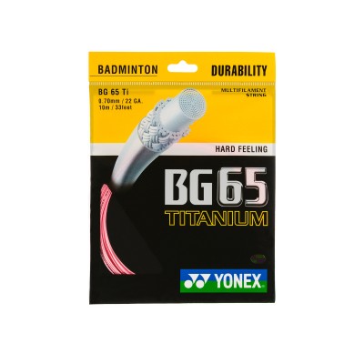 Badminton struna BG 65 TITANIUM neon roza, 10m Badminton struna BG 65 TITANIUM neon roza, 10m