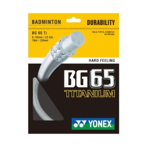Badminton struna BG 65 TITANIUM, bela, 10m Badminton struna BG 65 TITANIUM, bela, 10m