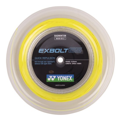 Badminton struna EXBOLT 65, rumena, 200m Badminton struna EXBOLT 65, rumena, 200m