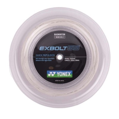 Badminton struna EXBOLT 65, bela, 200m Badminton struna EXBOLT 65, bela, 200m